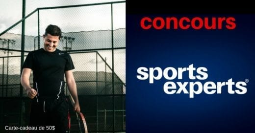 CONCOURS | CARTE CADEAU SPORTS EXPERTS DE 50$