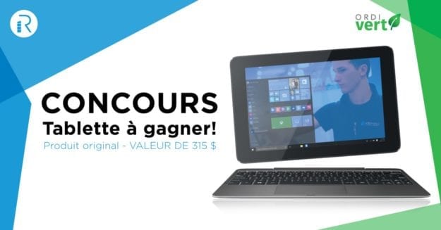 Gagnez une Tablette numérique d’une Valeur de 315$