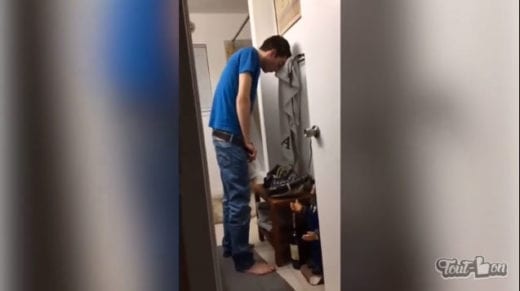 Cet homme a passé une soirée beaucoup trop arrosé !