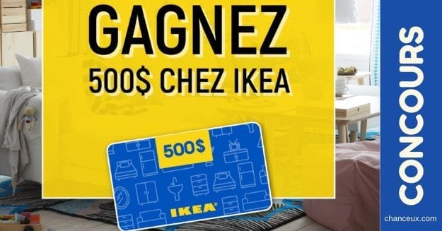 Concours Québec – Carte-Cadeau de 500$ à dépenser chez IKEA !