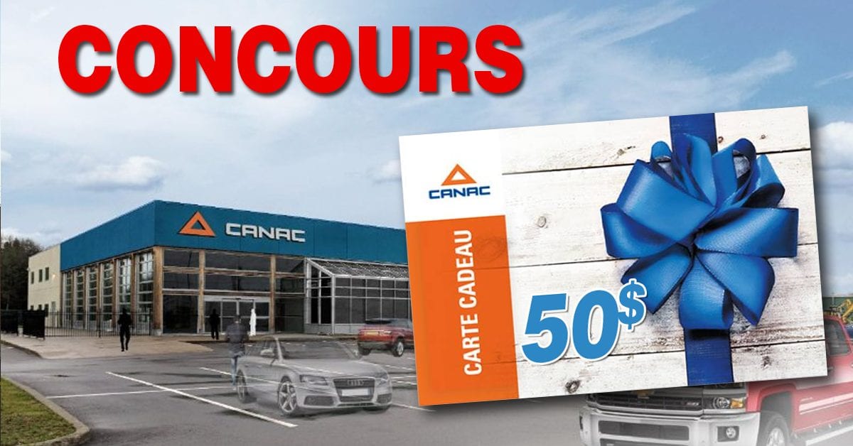Concours - Gagner une carte cadeau de 50$ CANAC