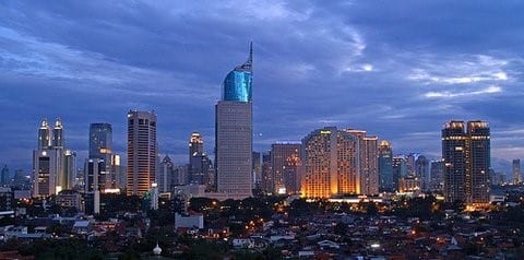 ville pleine à craquer en Indonésie à Jakarta